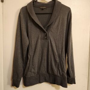 BANANA REPUBLIC Women’s size Medium M Sweater Shirt Top Gray Long Sleeve